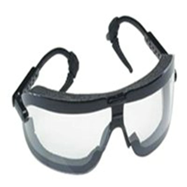 FECTOGOGGLE,BLACK ADJUSTABLE TEMPLES,CLEAR LENS - Clear Lens